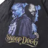 frog drift Fi Band Street Wear HIP HOP Portrait Printing Snoop Dogg Vintage Retro Loose T-shirt Tee tops l0tg#