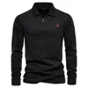 Men Polo Shirts Fashion Business Style Style Long Sleeve Men Polos 2024 Spring Autumn High Quality Brand Cotton Men's Blouse 240328