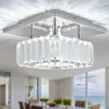天井照明Frixchur Mini Crystal Chandelier LED LIGHTフラッシュマウントスクエアスモールベッドルームリビングルーム廊下キッチン