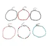 Braccialetti di collegamento Moda Acciaio inossidabile 304 per le donne Smalto multicolore Perline rotonde Bracciale Gioielli femminili Regali di tendenza 17 cm di lunghezza 1 PC