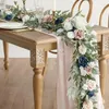 装飾的な花人工結婚式の花輪手作りのユーカリの誕生日パーティーアーチテーブルセンターピースシャンパン柳の装飾