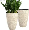 Planters Pots 21 Inch Tall Planters Set of 2 Planters for Outdoor Indoor Plants Large Round Flower Pots Modern Decorative Tree Planters 240325