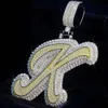 Bijoux Hip Hop avec numéro de Sier, pendentifs personnalisés en Moissanite glacée pour hommes et femmes