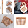 Ferramentas de artesanato 12pcs Bobbin Lace Kit Tricô Agulha Tecelagem Ferramenta Madeira Torneada Madeira para Fazer 240311 Drop Delivery Home Garden Arts Cr Dh9Mj