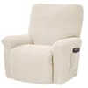 Chair Covers Armchair Cover Durable Polyester Massage Slipcovers Non Slip Side Pocket Jacquard For Living Room