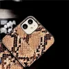 Mobiele telefoons Snakeskin Crossbody Case voor iPhone14 13 XR XS 11 12 Pro Max SE 8 7Plus Schouder Lanyard Telefoonhoes met munt Portebandketting H240326