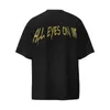 Camiseta masculina hip hop com estampa gráfica, camiseta vintage de algodão, camiseta grande, casual