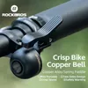 Rockbros bicicleta sino chifre guiador estrada ciclismo chamada anel de liga som nítido alarme aviso para segurança acessórios da bicicleta 240322