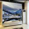 Bakgrundsbilder Wellyu Custom Large -skala väggmålningar River Snow Plateau 3D Landscape Bakgrund Wallpaper Papel de Parede Para Quarto