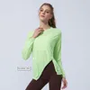 Lu Lu Lumega Yoga Shirt Autumn Light Weight Pilates Fiess Jym Tシャツゆるい通気性のある屋外ジョギングトレーニング服