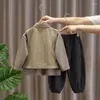 Kledingsets Baby Jongens Kinderpakken Sportkleding Lente Kids Fashion Casual Outdoor Vest Shirt Losse broek 3-delige streetwear