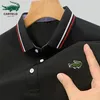 Heren Geborduurd Hoogwaardig Revers Poloshirt Zomer Nieuwe Casual Busin Fi Losse Pilling Poloshirt T-shirt Korte Mouw L9JN #