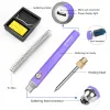 Soldeerijzers Battery Soldering Iron Set Adjustable Temperature 8W Ceramic Core Heating Portable Home Welding Solder Repair Tools