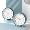 Accessories Nordic Light Luxury Quiet Alarm Clock Students Use A Simple Clock with A Frosted Metal Table Clock Alarm Clock