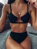 esigner swimsuit bikini bathing suit swimwear sexy solid color one piece swimsuit hollow out backless Womens black luxury swimsuit Quick drying sun protection