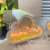 Mirrors 2023NEW DIY Cloud Tulip LED Night Light Girl Ornaments Creative Photo Frame Mirror Table Lamps Bedside Handmade Birthday Gifts