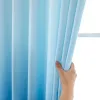 Tende Camera da letto di colore puro Tende di tulle sfumate Grigio Blu Oscuranti per soggiorno Tende per finestre Tende per feste di nozze Cortinas