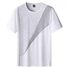 Men's T Shirts 8xl 7xl 6xl 2024 Summer Ice Silk Breattable Shirt For Men high end mode Mens Tshirts Short Sleeve o-Neck Man T-shirts