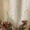 Cortinas com margaridas curtas, cortinas para cozinha, fazenda, estante, renda, porta de hotel, tratamento divisória, decoração