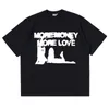 Män tshirt överdimensionerade Cott Letter Y2K Streetwear Hip Hop Korean Harajuku Vintage Graphic Short Sleeve Tops Eesthetic Clothing G7cc#