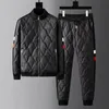 Zimowe mężczyzn Parkana Otwarda OwebiaT+Cott Spods Suit 2023 Casual Warm 2 szt. Zestawy parkas Slim Fit Tracksuit Mens Ubranie 266x#