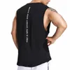 2023 New Men Printing Vest Gym Tank top Men Fitn Sleevel Shirt Male Exercise Sports Vest Undershirt Gyms Train Clothing s1rW#