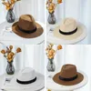 Breda brimhattar hink hattar hatt strå hatt prestanda animation rollspelande solskydd strand solen strå hatt jazz band hatt cowboy fedora hatt gäng j240325