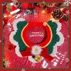 Dog Apparel Cat Christmas Knitted Bandana Bib Collar Handmade Crochet Small Holiday Decoration Jewelry