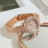 high quality luxury mens watch women Full stars lady diamond steel band quartz pearly sparkling Roman digital fashion HT3N