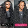 Upiguilk 13x4 parrucca da 26 pollici a onda profonda capelli anteriore umano 180% densità HD trasparenti parrucche ricci frontali per donne