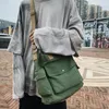 Totes unisexe sac grande capacité bandoulière sacs à bandoulière femmes sacs à main noir/blanc/vert/jaune couleur unie toile école grand fourre-tout