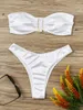 Women's Swimwear Bandeau Bikini Swimsuit Women 2024 Two-piece Thong Bikinis Sets Female Bathing Suit Push Up Monokini Beach Wear Biquini