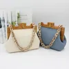 Kvällspåsar Kvinnor Box Bag Bucket träklip Ins Akrylkedja Lyxig handväska Kvinnor Bankettpartyväskan Sak