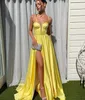Bajeczna żółta sukienka na bal
