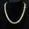 Factory OEM 10Mm VVS Moissanite Baguette Diamond Cluster Tennis Chain Necklace Bracelet Iced Out Clustered Women Men Jewelry