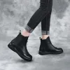 Buty Kobiety z przodu krótkie buty jesień brytyjski styl miękki dolny okrągłe buty nieśpielowe buty wygodne swobodne mieszkania botas feminas