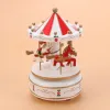 Boxes Horse Box Rotating Box Wooden Musical Box Christmas Valentines Day Birthday Gifts for Kids Carousel