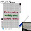 Stitch Nieuwe mode 5D DIY Diamond schilderij Foto Custom Full Square Fairy Dust Mozaïek Borduurwerk Diamant Art Crystal Sross Stitch Decor