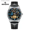 Wristwatches SENERS SN203 Mens Automatic Mechanical Mens Skeleton Touillon Spherical Glass Clock Hollow Wrist GlowC24410