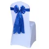 Chair Covers Wedding Sash Ribbon Bow Tie For Rhinestone Buckle Band Party Decorat