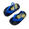 Kids sandals summer kid cartoon printed shoes fashion boys girls stripe flip flops sandals toddler designer shoes Z7328