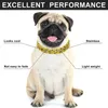 Dog Apparel Fake Golden Link Chain Necklace For Dogs Fashionable Plastic Cat Collar Lightweight Metal Look Jewelry Accessories Pet