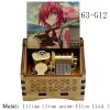 Scatole Anime Elfen Lied Carillon meccanico dorato Lilium Musical Colore in legno stampato Wind Up Kid Compleanno Festa dei bambini Regalo adorabile