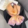 Bandanas Durag -halsdukar Ny vår Stor kvinnlig sommarsilktunna Hijab Wraps Women Elegant Floral Scarf Shawl Pashmina Beach Stoles Bufanda Foulard 2023 Y240325