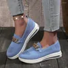 Casual Shoes Chain Ladies Vulcanized Slip On Shallow Autumn Women Elastic Band Flats Mesh Breathable Walking Female