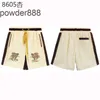 Pantalones cortos Rhude con letras impresas, pantalones de playa de cinco puntos holgados a juego de colores informales a la moda 4H9X