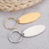 Tags atacado 10 pçs/lote oval em branco pet tag 45x20mm chaveiro de aço inoxidável logotipo personalizado texto para acessórios diy chaveiro em branco