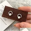 Stud Oorbellen Uilz Glanzende Witte Parel Voor Vrouwen Petite Krans Ontwerp Zirkoon Ooraccessoires Partij Sieraden Drop Delivery Otl1P