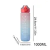 Water Bottles Motivational Sport Bottle 1 Liter Leakproof Drinking Outdoor Travel Gym Fitness Jugs For Kitchen Cups
