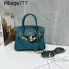 Echtes Leder Bk First Family Handtasche Schicht Litschi-Muster 20 cm Mode Hand-Messenger Mini Schnalle Damen